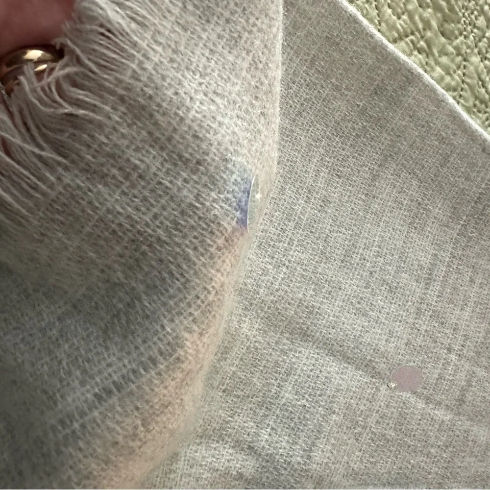 Savida Grey Disc Scarf Rectangle Blanket‎ Wrap Fringe 39 X 74 New with Tags
